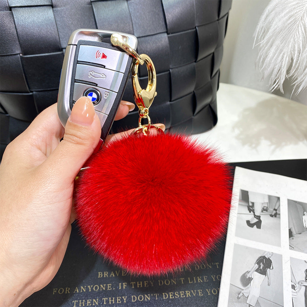 Wholesale 9cm Fur Ball Keychain
